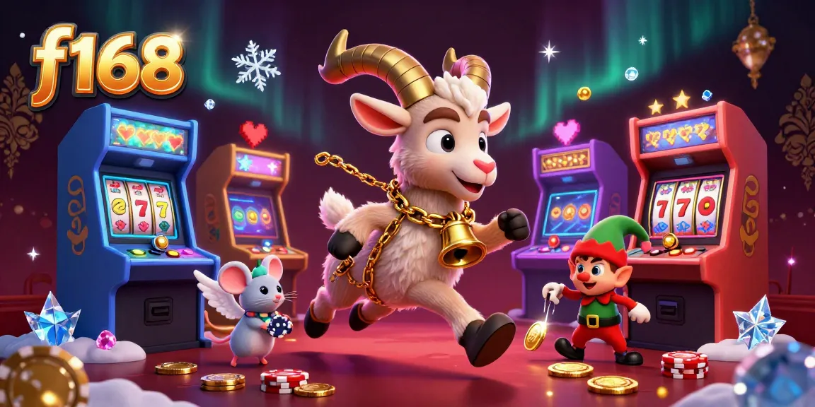 Experience the thrill of f168 casino gaming with Krampus and festive characters in action.
