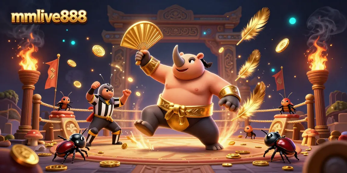 Experience the excitement of mmlive888 as the rhinoceros beetle champion showcases thrilling live casino action.