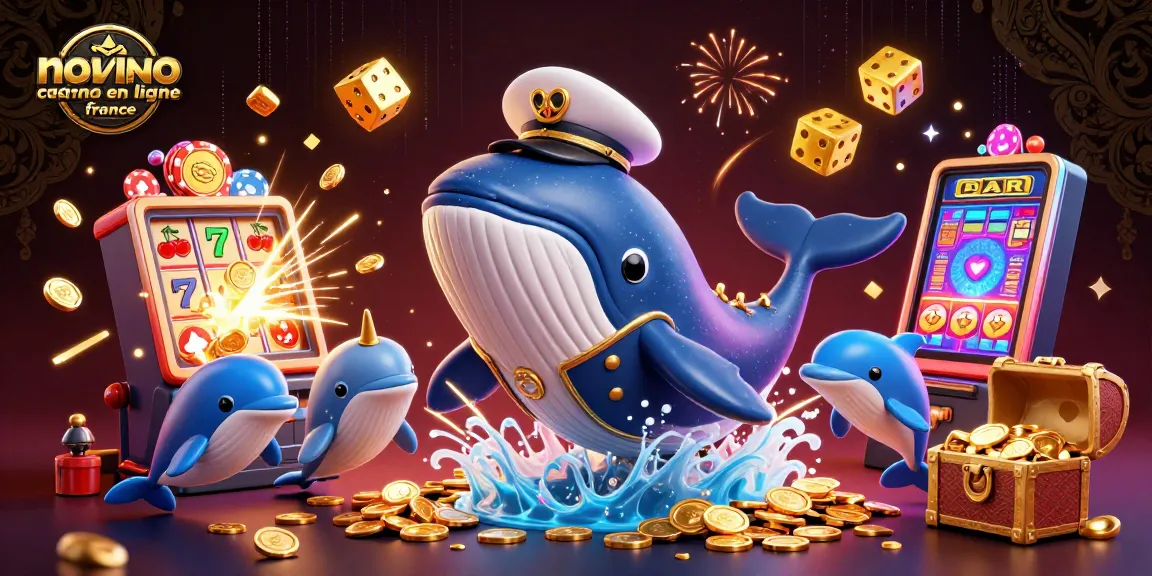 Illustration montrant un "nouveau casino en ligne France" avec des personnages de mer et des éléments de jeu captivants.