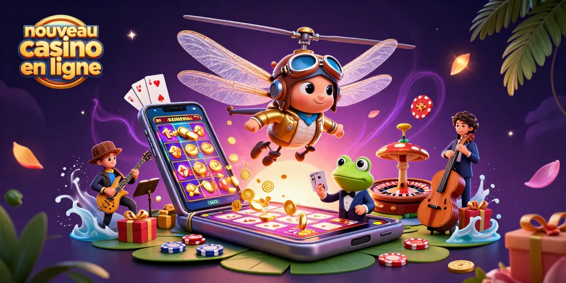 Découvrez le nouveau casino en ligne avec une image dynamique d'un pilote et un croupier, accompagné de jeux fascinants.