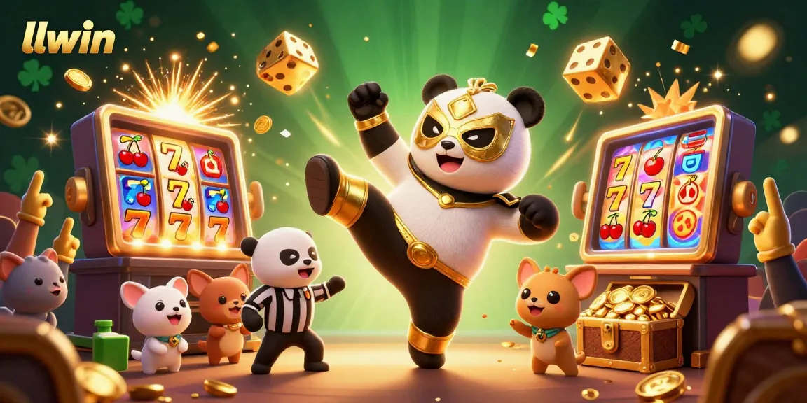 Experience thrilling slots and the exciting casino atmosphere with llwin in this vibrant 3D illustration.