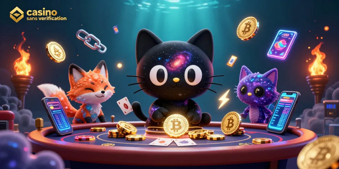 Jouer au casino sans vérification avec des jetons dorés et des cartes tirées dans un univers galactique.