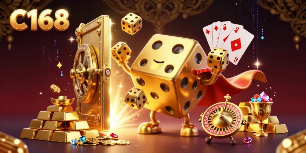 Experience winning strategies at C168 with lively 3D characters and dynamic casino elements.