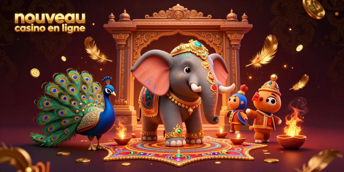 Découvrez le nouveau casino en ligne avec cette illustration riche en couleurs et éléments captivants.