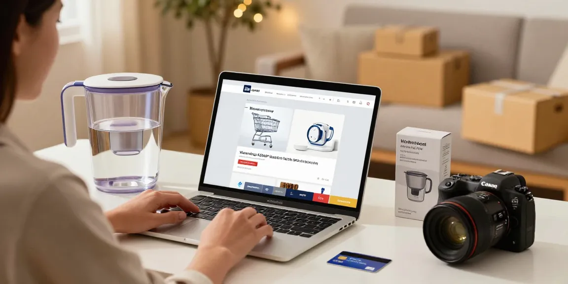Waterdrop ED06P Electric Water Filter Pitcher showcased in an online shopping scene for buyers' guide and product review on e-commerce platform.