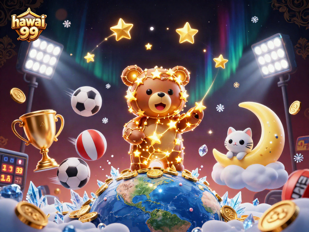Engage in exciting gameplay with hawai 99 featuring a vibrant 3D casino scene.