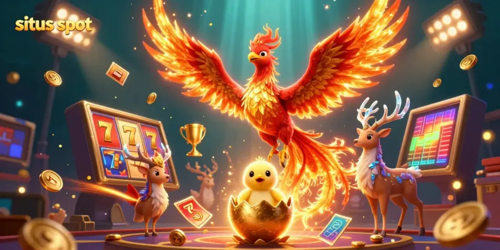 Experience thrilling gameplay on situs slot with captivating characters, slot elements, and dynamic visuals.