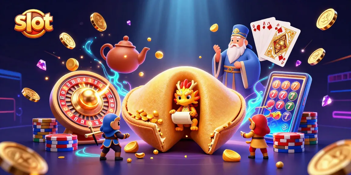Spin and win at slot games with vibrant themes in this dynamic casino illustration.