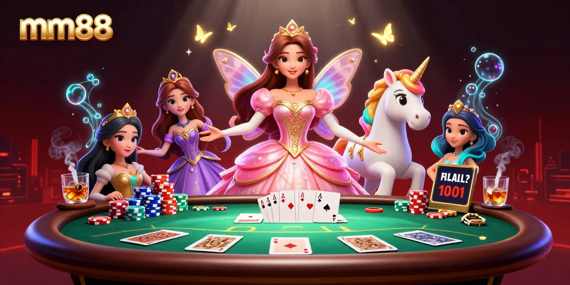 Experience exciting gameplay at mm88 with dynamic poker elements and enchanting characters in a vibrant casino scene.