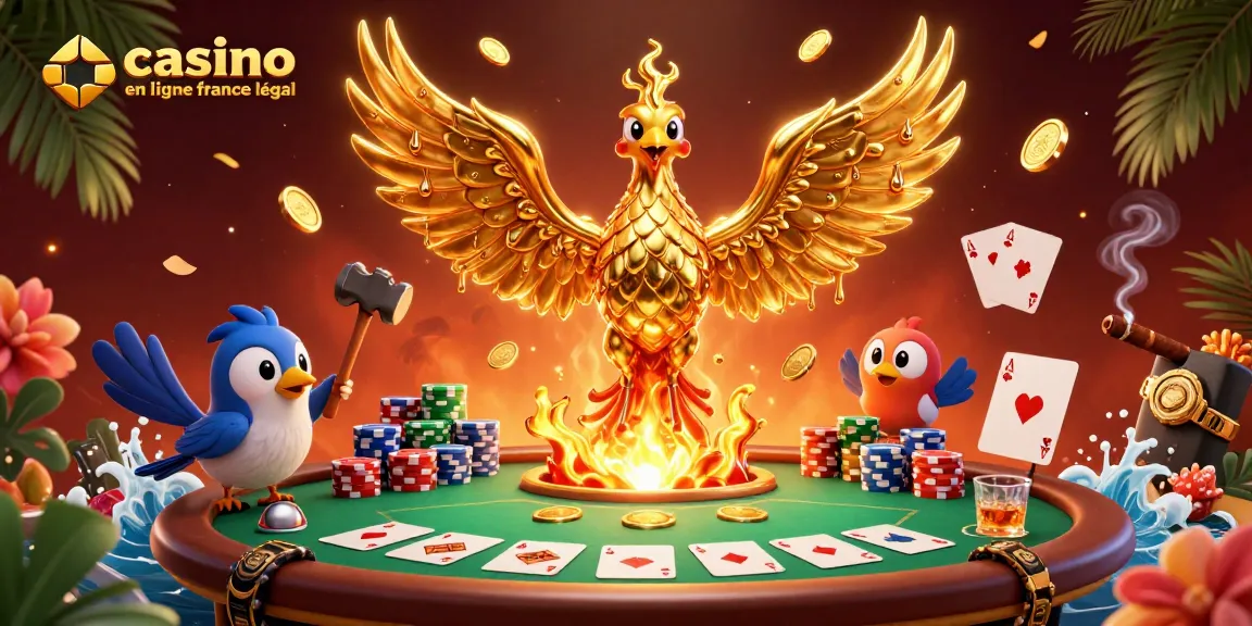 Jouez au casino en ligne France légal avec la magie d'un phoenix d'or et des éléments enchanteurs.