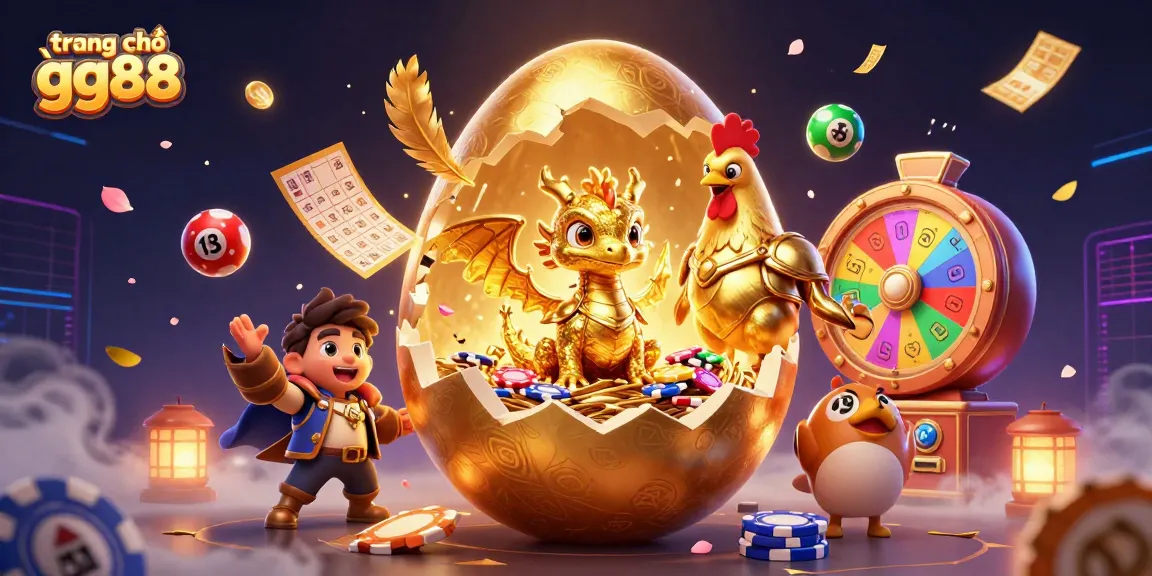 Experience vibrant gaming at trang chủ gg88 with rich illustrations of golden gaming elements.