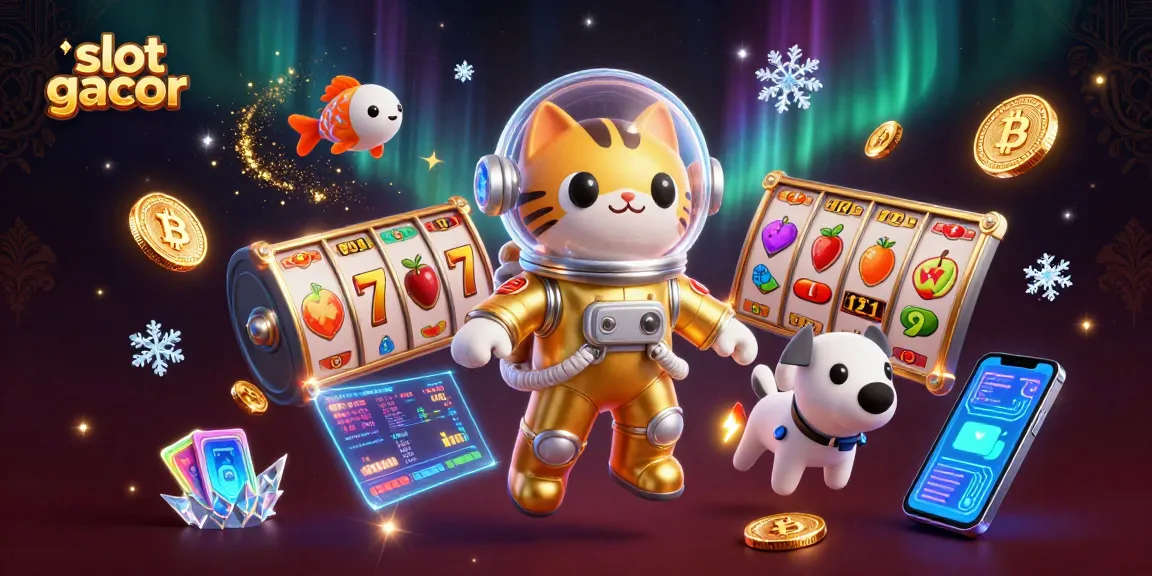 Engage in thrilling slot gacor adventures with vibrant reels and dynamic characters in an immersive scene.