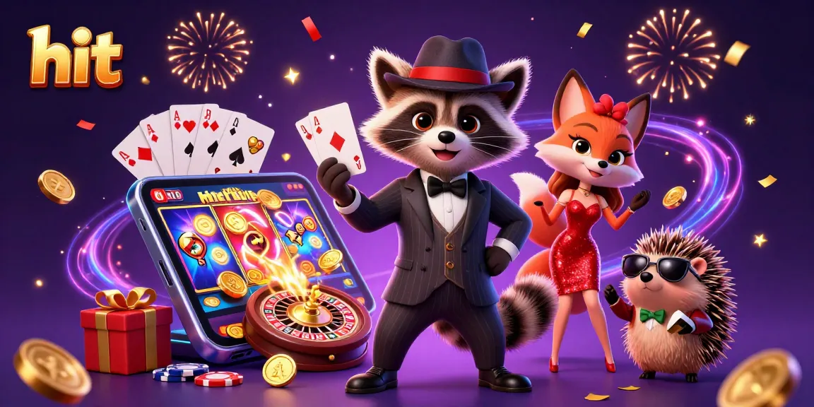 Experience the hit excitement of a lively casino scene with dynamic characters and vivid gaming elements.