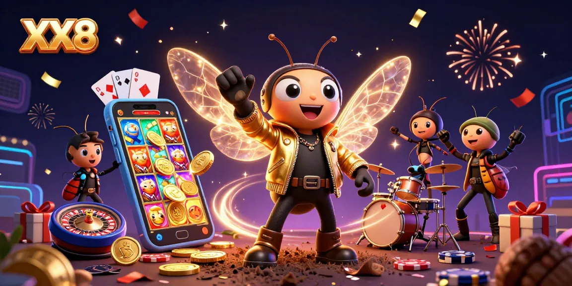 Engage in the exhilarating XX8 casino experience with our vibrant 3D scene featuring lively characters.