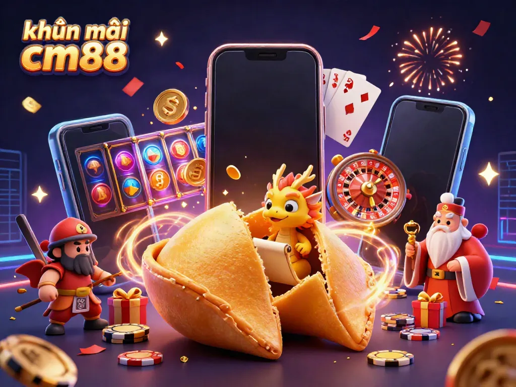 Activate your fortune with khuyến mãi cm88 in this vibrant casino illustration.