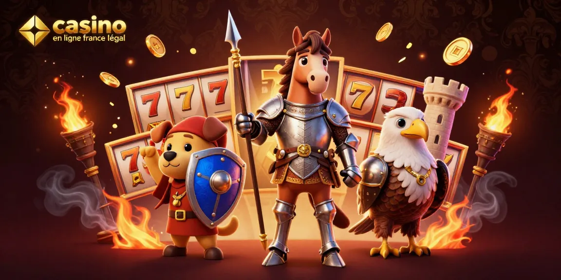 Casino en ligne France légal : aux prises avec un chevalier et des éléments de machines à sous dans un univers 3D vibrant