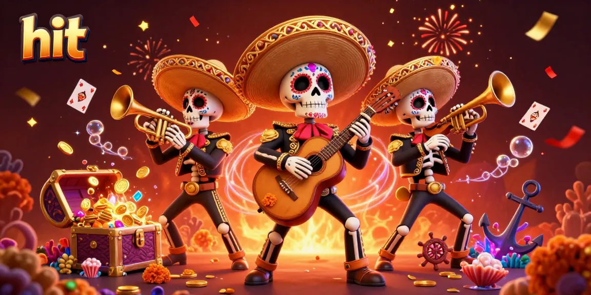 Hit your jackpot at HitClub with festive characters and dynamic casino elements in a vibrant scene.