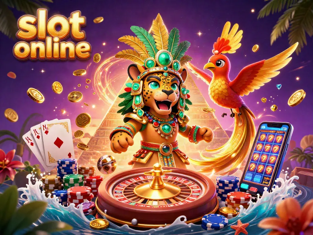 Spin and win big with slot online featuring a vibrant scene of slots and casino elements.