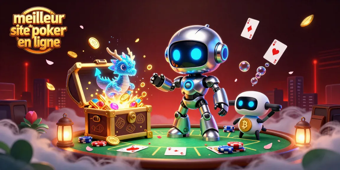 Célébrez avec le meilleur site de poker en ligne et empilez vos jetons au poker avec des cartes flottantes.