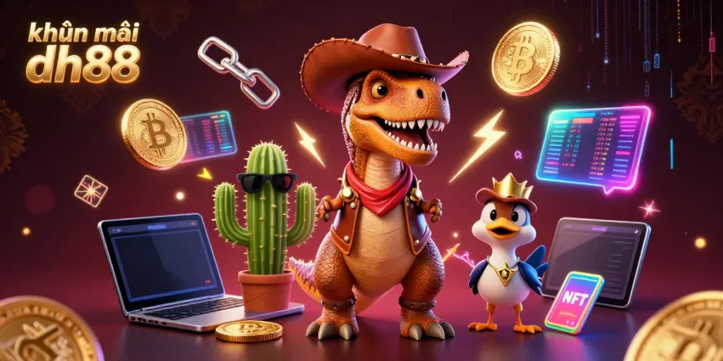 Experience enhanced gameplay with khuyến mãi dh88 featuring engaging casino characters and bright neon graphics.