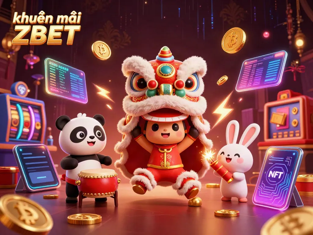 Experience thrilling khuyến mãi ZBET promotions with lively characters celebrating amidst casino excitement.