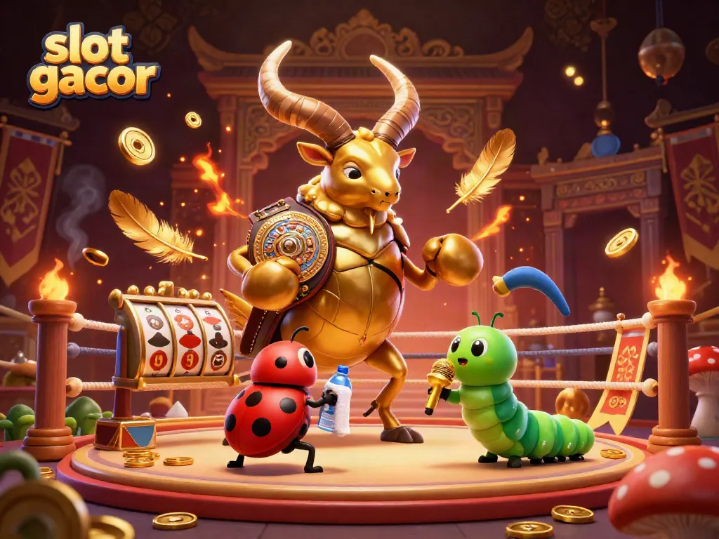 Slot gacor menghidupkan suasana dengan ilustrasi 3D detail dan karakter unik dalam arena slot yang menarik.