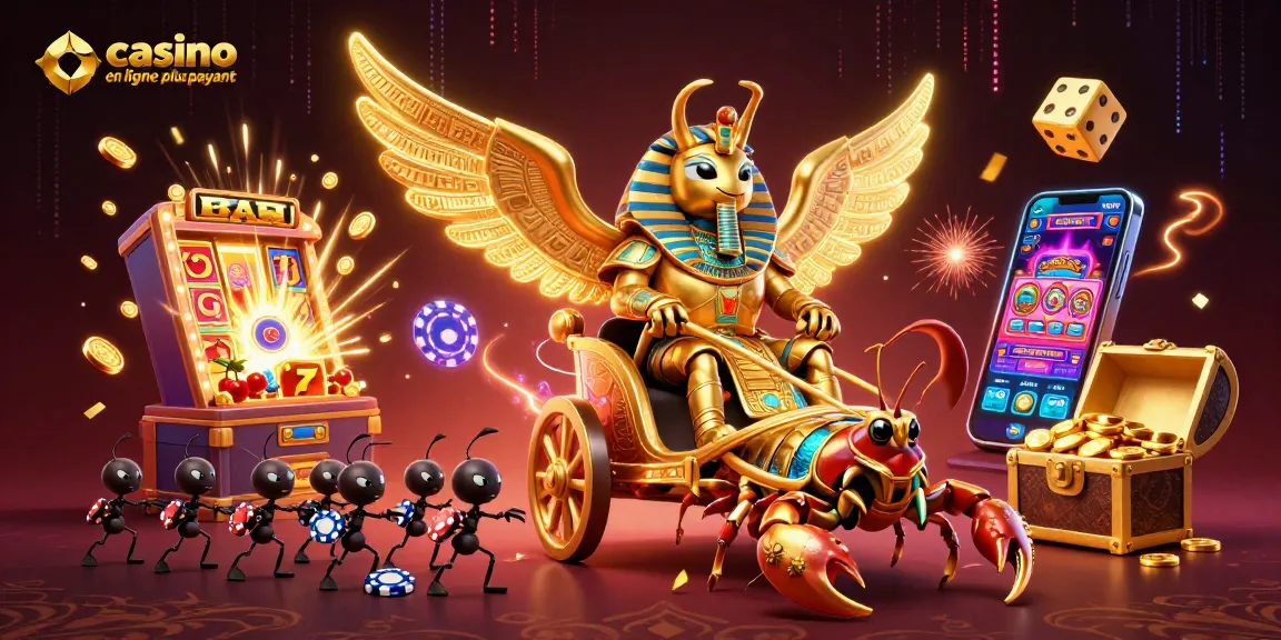 Découvrez le casino en ligne le plus payant avec des gains captivants au cœur d'une scène dynamique et colorée.