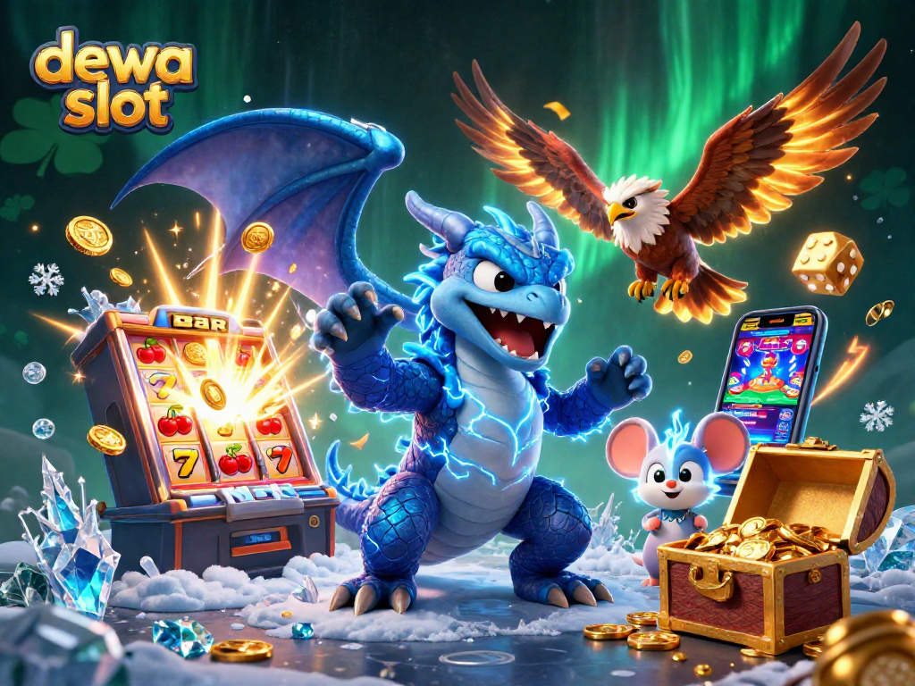 Menangkan peluang dewa slot dengan karakter ikonik dalam visual kasino yang menarik dan kaya detail.