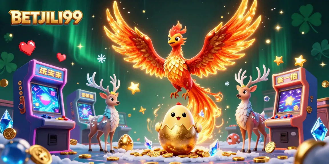 Engage with BETJILI99 and win big in this vibrant 3D casino illustration packed with gaming excitement.
