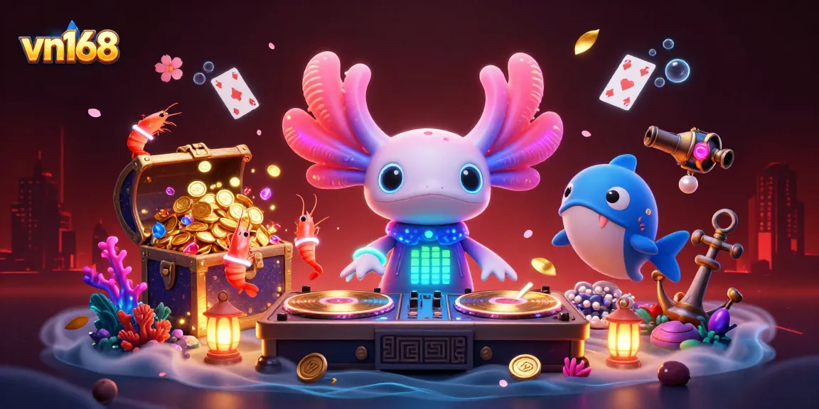 Experience thrilling gaming at vn168 with colorful underwater extravaganza and vibrant casino elements.