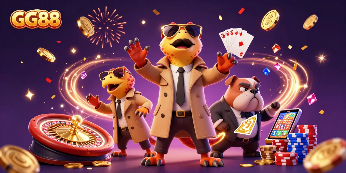 Experience winning action with GG88 as raptors try to enter a VIP casino amidst sparkling treasures.