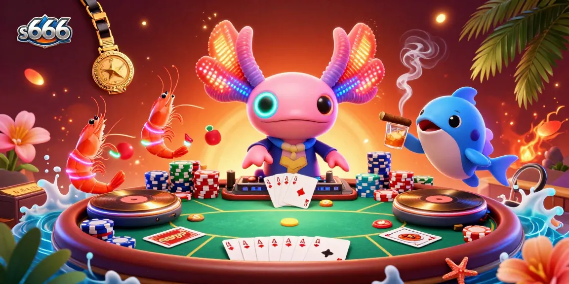 Spin vibrant poker chips and play with s666's exciting underwater casino scene.